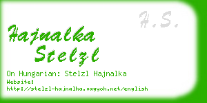 hajnalka stelzl business card